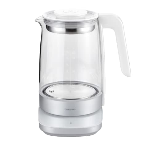 ZWILLING ツヴィリング 「 エンフィニジー ヨーロピアンティーケトル 1.7L 」 ガラス電気ケトル 6段階温度設定 保温 蒸らし機能 空焚き防止 自動電源OFF 日本正規販売品 ENFINIGY Kettles 53103-80