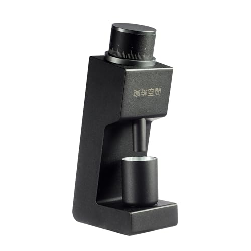 珈琲空間 電動グラインダー RRGE-103 電動ミル 切れ味鋭いチタンコーティング刃 コニカル刃 ACアダプタ使用 PSE取得 静音 霧吹き付属 クリーニングブラシ付属 掃除簡単 日本語説明書 （ブラック）