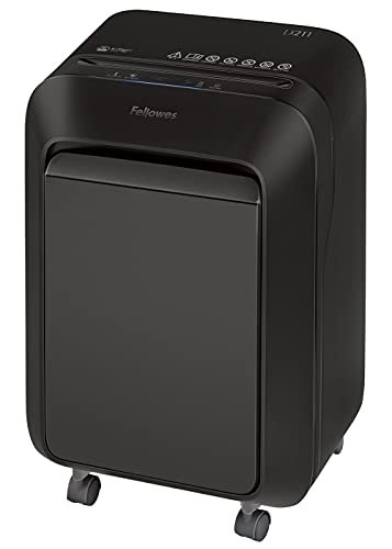 フェローズ シュレッダー 家庭用 電動 15枚細断 マイクロカット 上質なデザインにスマート機能搭載 ブラック LX211 5180201