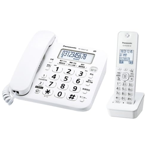パナソニック製 機 コードレス 本体+子機1台 固定 シンプル 迷惑対応 ホワイト VE-GD27DL-W & SOLOFIS ディスプレイクリーナーの通販は