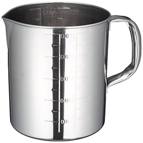 清水アキラ サンダイヤ ステンレス手付きビーカー 5L 目盛付の通販は 8,300円