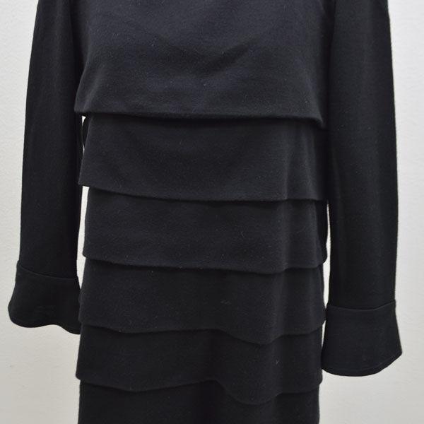 CHANEL / シャネル ◇ワンピース コットン シルク ブラック フリル 01A