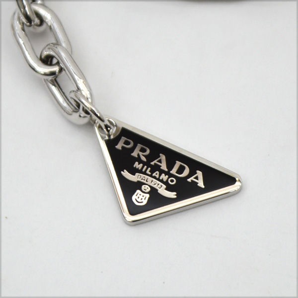 PRADA / プラダ ◆シンボル ロゴ チェーンブレスレット SV 925 シルバー  2JB357【ブレスレット/バングル/アクセサリー】【中古】｜au PAY マーケット