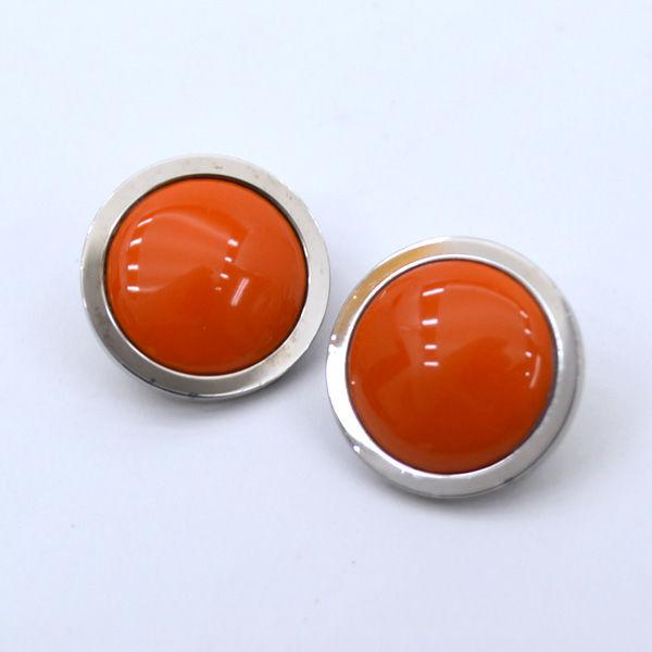 HERMES / エルメス ◆エクリプス オレンジ イヤリング シルバーカラー×オレンジ ブランド【イヤリング/アクセサリー】【中古】の通販は