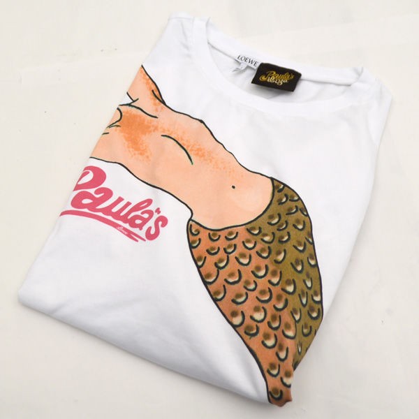 LOEWE × PAULA’S IBIZA / ロエベ パウラズイビザ ◆マーメイド 人魚 半袖 Tシャツ L オーバーサイズ  ビッグシルエット【中古】｜au PAY マーケット