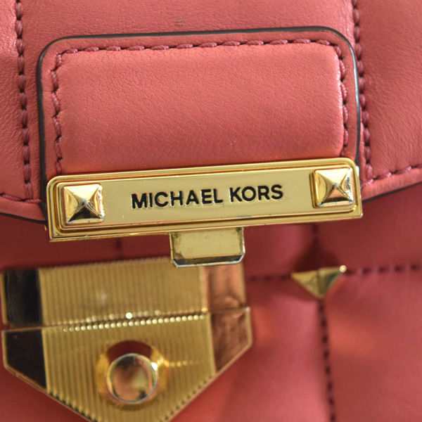 MICHAEL KORS / マイケルコース ◆チェーンショルダーバッグ/スタッズ/SOHO/レザー/ピンク 【バッグ/バック/BAG/鞄】 【中古】  ｜au PAY マーケット