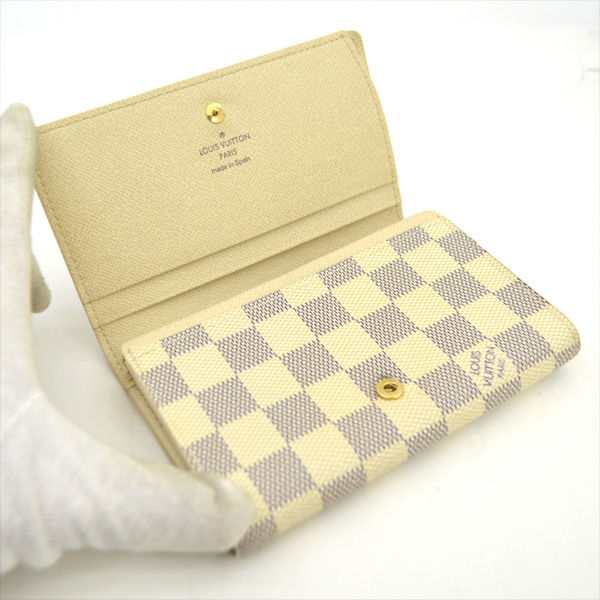 LOUIS VUITTON / ルイヴィトン ◆ポルトフォイユ トレゾール L字ファスナー 財布 ダミエ アズール  N61744【ウォレット】【中古】｜au PAY マーケット