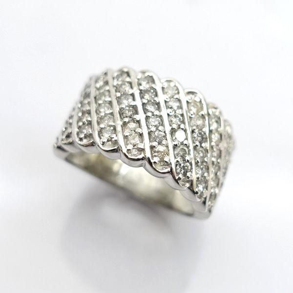 Pt900 天然ダイヤモンドリング D1.00ct サイズ13.5号 幅広 Pt900天然