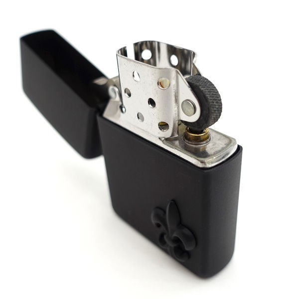 Zippo / ジッポ ◇百合の紋章/ユリ/ブラック/未使用品/箱付き メンズ