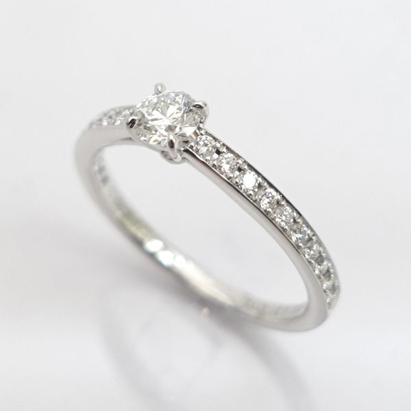 FOREVERMARK ◇Pt950 ダイヤ 0.21 0.12 計0.33 リング ソリティア ...