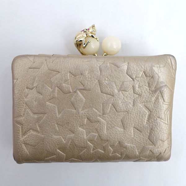 ANNA SUI / アナスイ ◇二つ折り財布/がま口/レザー/プレイングキャット/ゴールド 313752 【ウォレット/wallet】 【中古】  の通販はau PAY マーケット - アーチェリー | au PAY マーケット－通販サイト