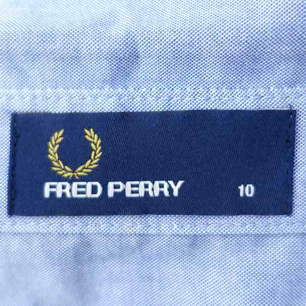 FRED PERRY / フレッドペリー ◇バックプリーツシャツ/ブルー/サイズ10