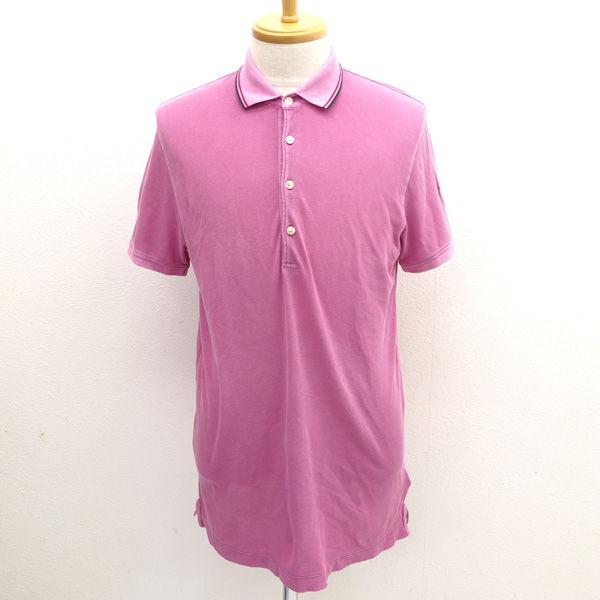 MONCLER / モンクレール ◆ポロシャツ/MAGLIA POLO MANICA CORTA/ピンク/サイズL 131-091-83016-00 メンズ【古着】 【中古】
