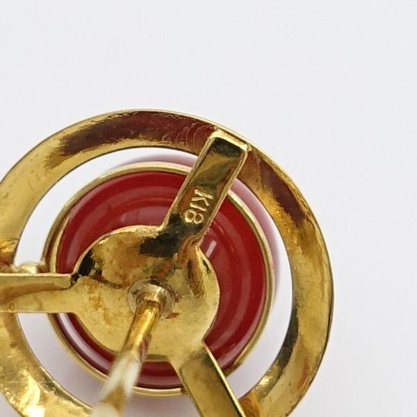 【美品‼︎】赤珊瑚 サンゴ k18 18金 ネクタイピン タイタック タイピン 美品‼︎】赤珊瑚 サンゴ k18 18金 ネクタイピン タイタック