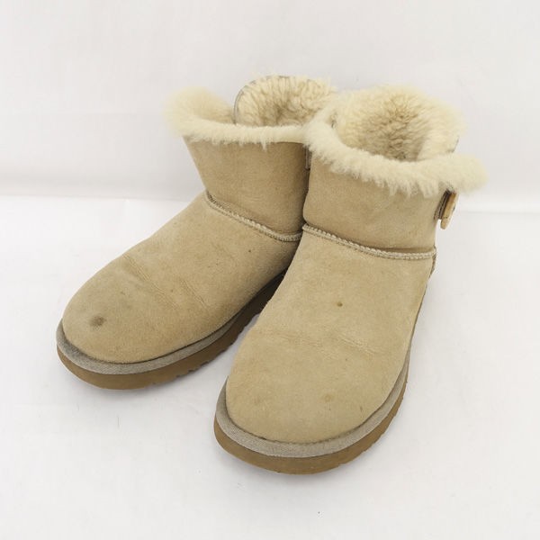 UGG / アグ ◇ムートンブーツ/MINI BAILEY BUTTON/ベージュ/24ｃｍ