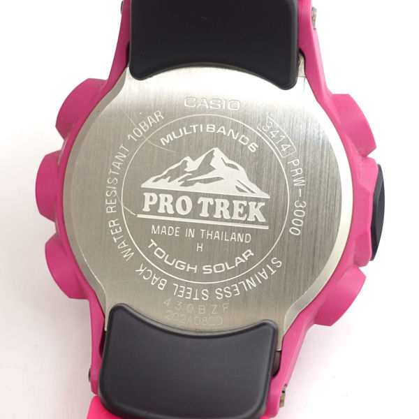 CASIO / カシオ ◆プロトレック ピンク タフソーラー トリプルセンサー 腕時計 PRW-3000 ブランド【中古】 ｜au PAY マーケット