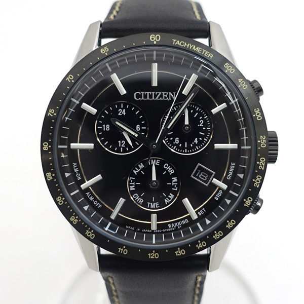 CITIZEN / シチズン ◆エコ・ドライブ クロノグラフ パーペチュアルカレンダーシリーズ レザーバンド BL5496-11E ブランド