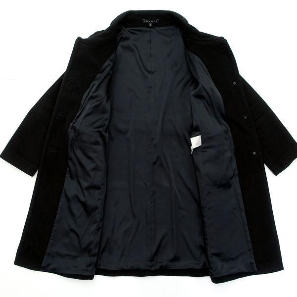 theory / セオリー ◇ステンカラーコート/アンゴラ混/ブラック/サイズ2