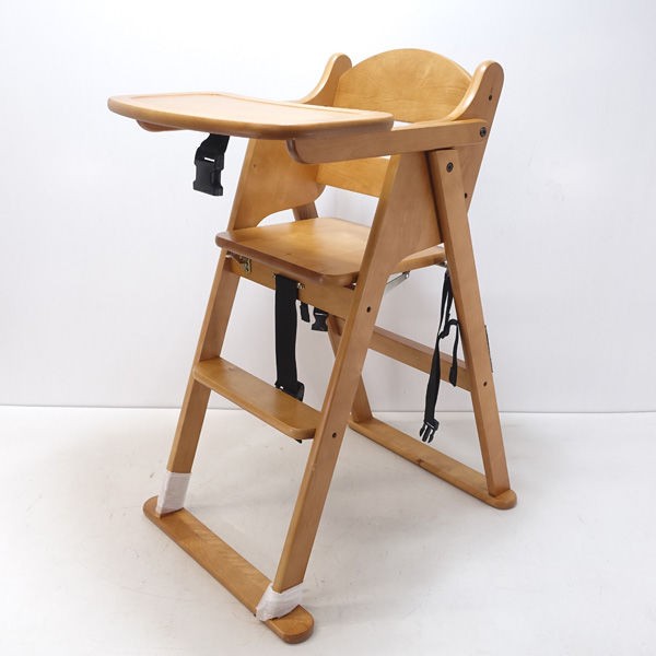 新しいコレクション 澤田木工所 折り畳み式 テーブル付き ハイチェア 