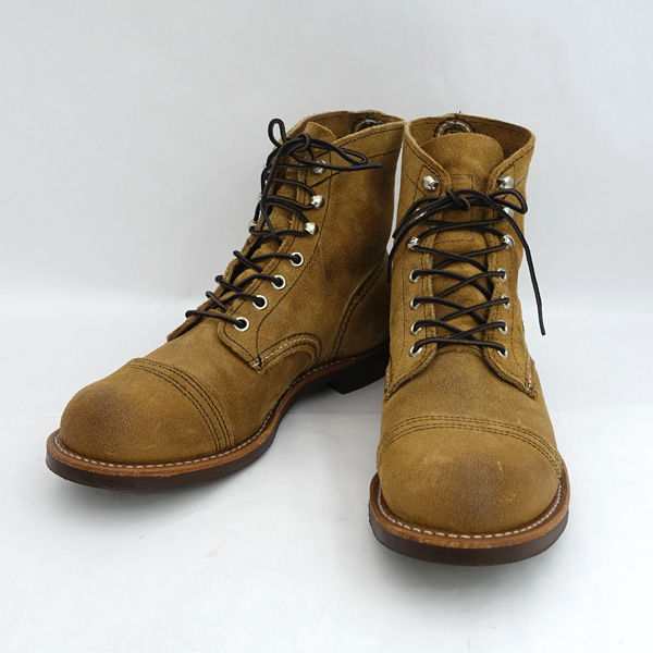 RED WING / レッドウィング ◆ アイアンレンジャー/ワークブーツ/ベージュ/8.5D（26.5ｃｍ） 8083 メンズファッション 【中古】