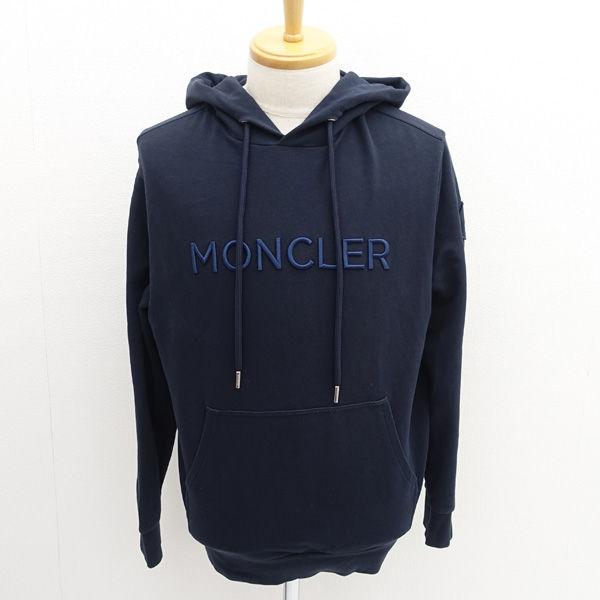 MONCLER / モンクレール ◆プルオーバーパーカー/ロゴ/ネイビーサイズM/23SS I10918G00024-899WI メンズファッション 【中古】