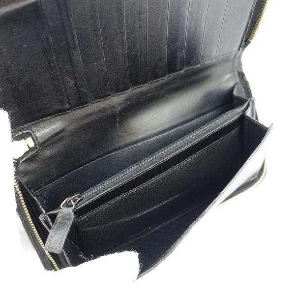 SAINT LAURENT ブラックレザー長財布 サンローラン(SAINT LAURENT