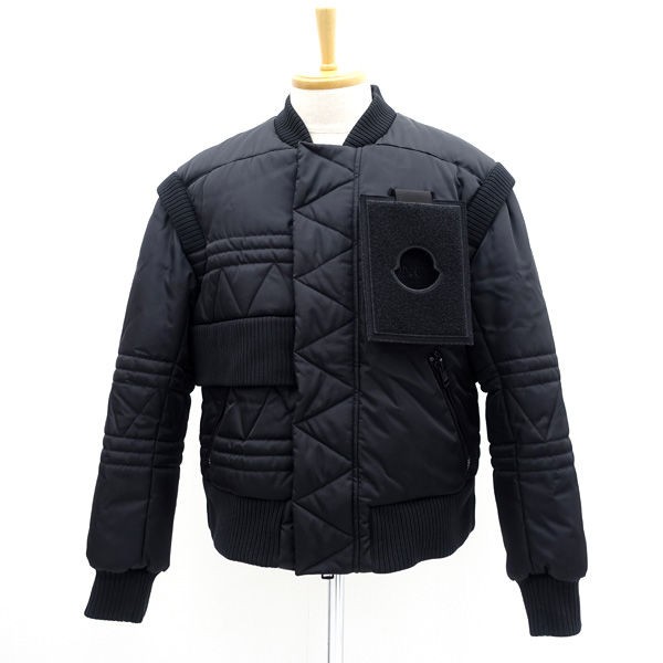 MONCLER×CRAIG GREEN ◆ダウンジャケット/RICHIE GIUBBOTTO/ワッペン/ブラック/2 C209H4030405 メンズファッション 【中古】