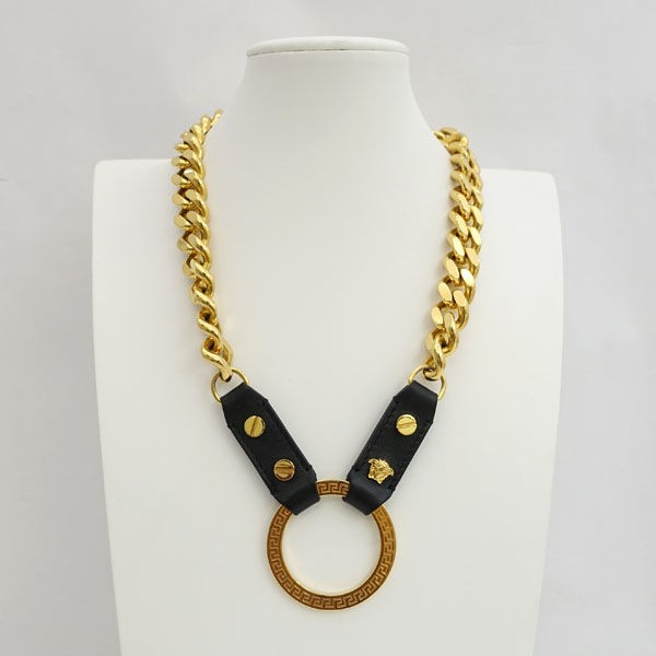VERSACE / ヴェルサーチベルサーチ ◆ネックレス/喜平チェーン/オープンサークル/ゴールド メンズファッション 【中古】 の通販は