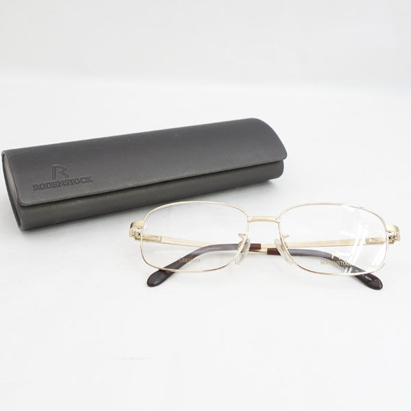 RODENSTOCK ◆メガネフレーム/Titanium/チタン製/ゴールドカラー R0101 メンズファッション【サングラス/メガネ】 【中古】 