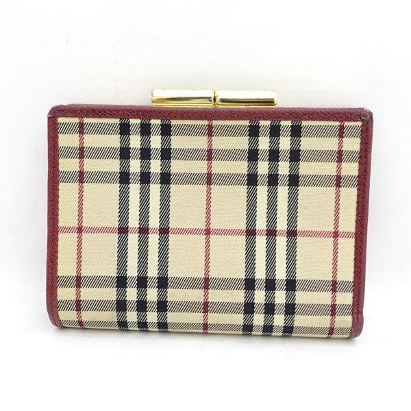 Burberry 二つ折り財布 ベージュ/レッド