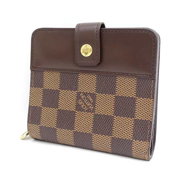 LOUIS VUITTON / ルイヴィトン ◆コンパクトジップ 二つ折り財布 ダミエ コンパクト N61668 ブランド【中古】