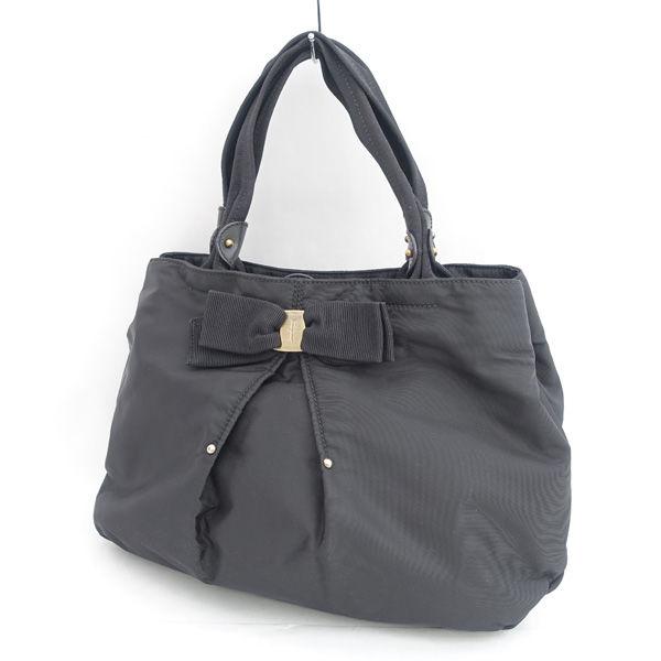 Salvatore Ferragamo / サルヴァトーレフェラガモ ◆ヴァラ リボンデザイン トートバッグ【バッグ/バック/BAG/鞄】 【中古】 