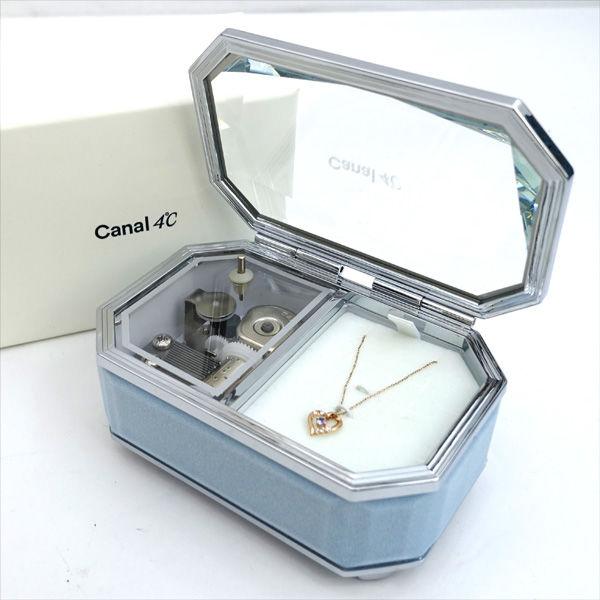 Canal 4C k18ダイヤモンドネックレスオルゴール付きボックス