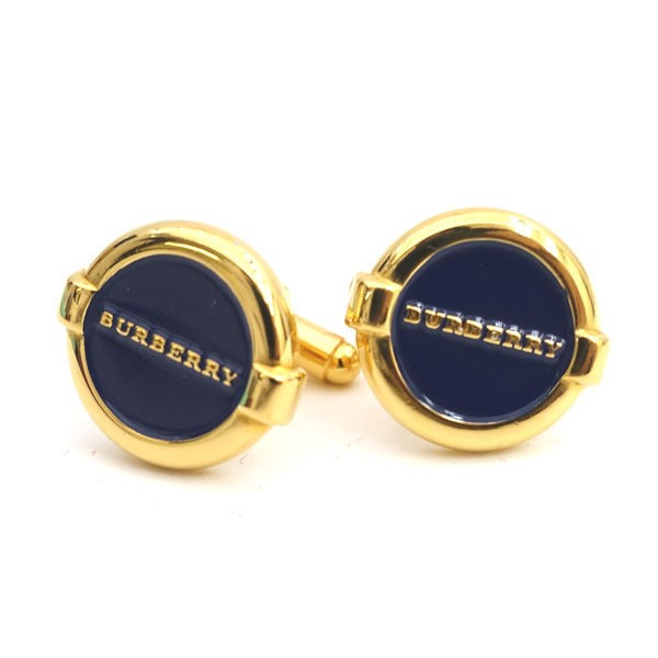 BURBERRY / バーバリー ◆カフス カフリンクス ゴールド ブルー スーツアクセサリー ブランド【中古】