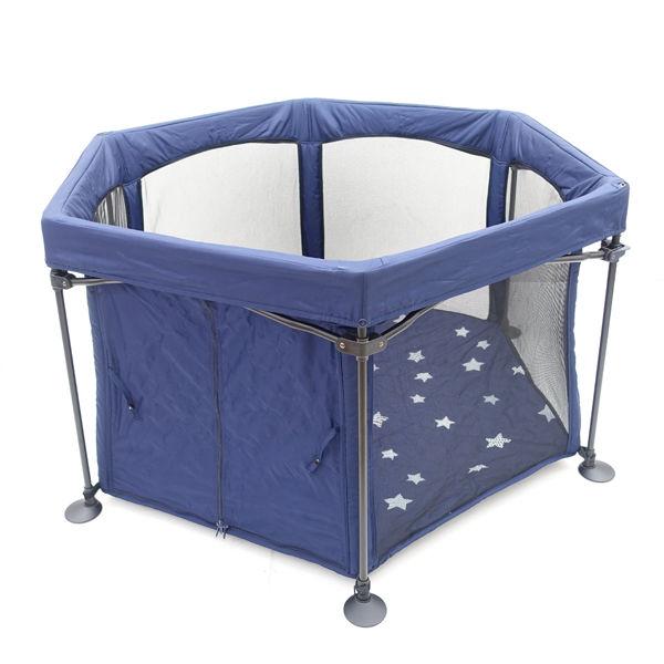 日本育児 洗えてたためるポータブルベビーサークル ネイビー Amazon.co