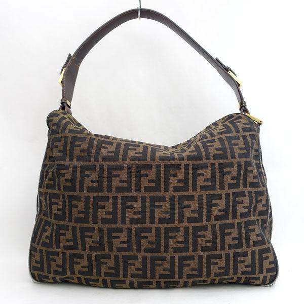 フェンディ ズッカ フラットバゲット 斜め掛け ショルダーバッグ