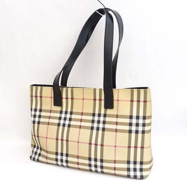 BURBERRY LONDON / バーバリー ロンドン ◆トートバッグ/ノバチェック/PVC/ベージュ レディースファッション 【中古】 の通販は