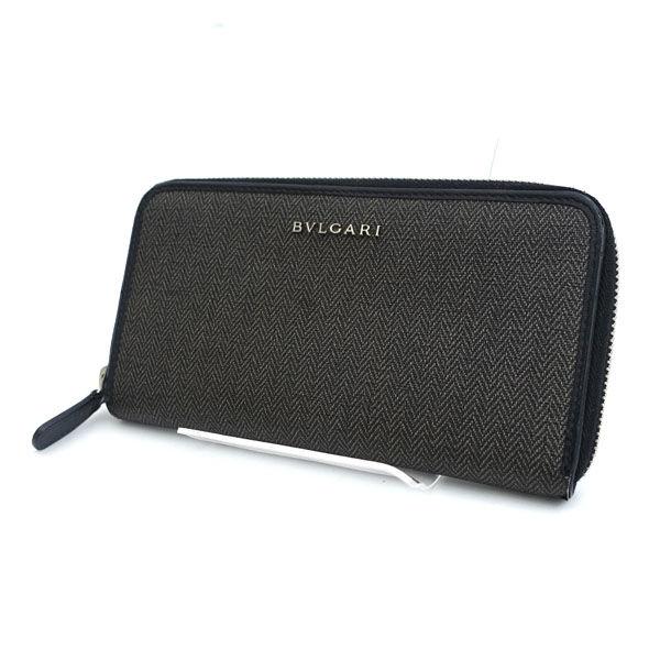 BVLGARI ブルガリ　長財布　財布　ウィークエンド　メンズ　グレー&ブラック BVLGARI ブルガリ長財布財布ウィークエンドメンズグレー&ブラック
