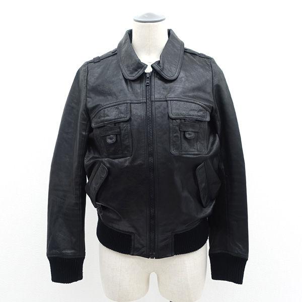 23区ONWARD オンワード　ブラックレザージャケット 羊革38号 ブラックレザージャケット羊革 23区ONWARD オンワード ブラックレザー
