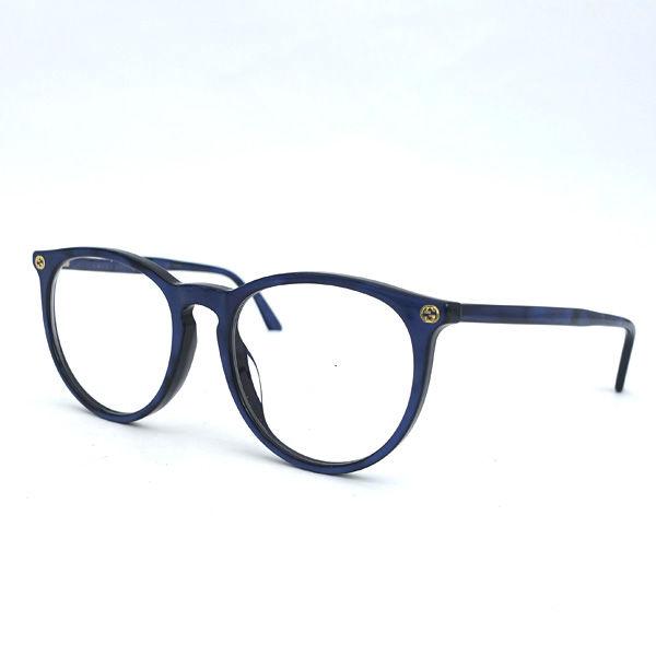 GUCCI / グッチ ◆GGアイコン ブルー メガネ 眼鏡フレーム アイウェア GG0027 ブランド【サングラス/メガネ/眼鏡】 【中古】 