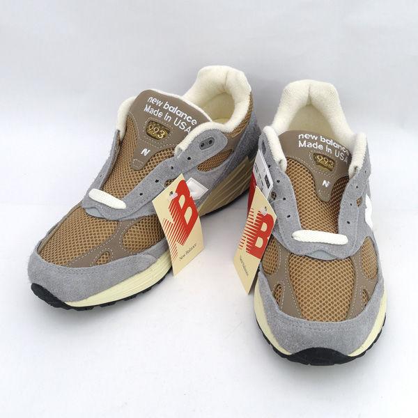 new balance / ニューバランス ◆スニーカー/993/GRAY/BROWN/28ｃｍ/USA製/タグ付き U993GG メンズファッション 【中古】