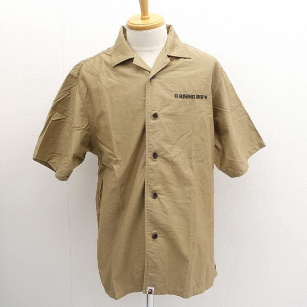 A BATHING APE / アベイシングエイプ ◆オープンカラーシャツ/刺繍/ドラゴン/ベージュ/サイズ2L 001SRK701002L  【中古】