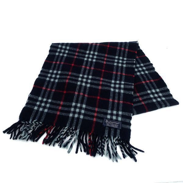 BURBERRYS / バーバリーズ ◆マフラー/ノバチェック/カシミヤ100％/ネイビー レディースファッション 【中古】 の通販は
