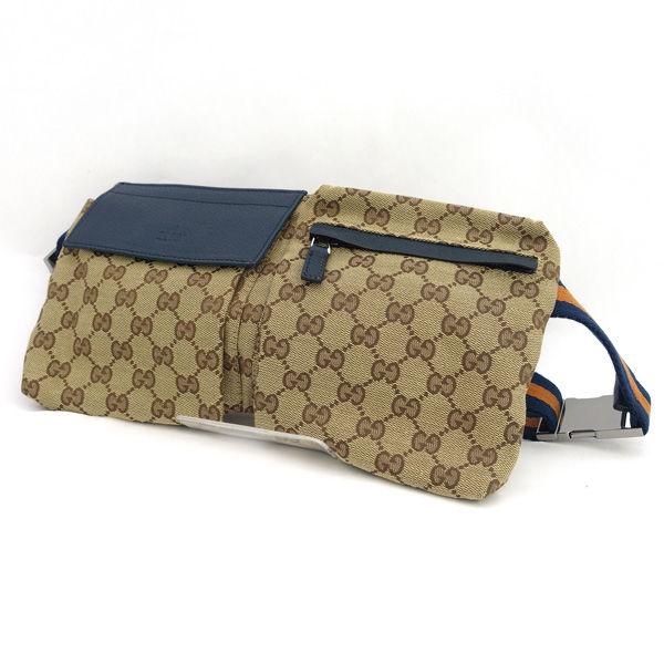 GUCCIグッチ ボディバッグGGキャンバスレザーブラウン28566 mh559 GUCCI グッチ キャンバス 28566 ショルダーバッグ ボディーバッグ