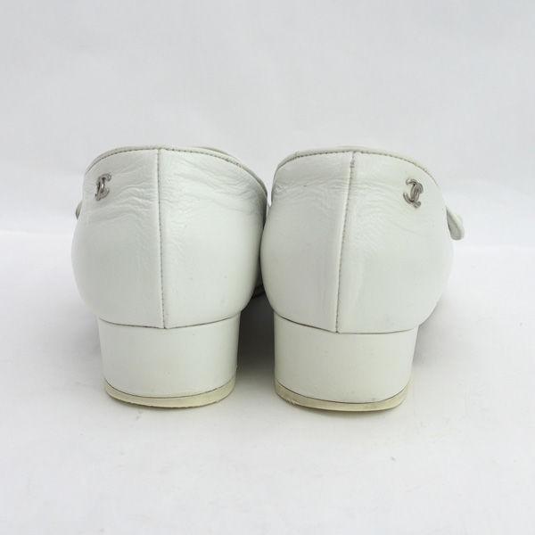 CHANEL / シャネル ◇ストラップ パンプス ホワイト レザー G34328