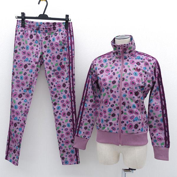 adidas × RODEO CROWNS / アディダス ◆セットアップ/コラボ/ジャージ/花柄/総柄/サイズS O74344 O74353 レディース 【中古】