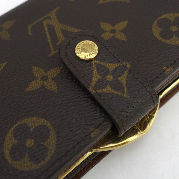 ルイヴィトン がま口財布 ガマ口 モノグラム ブラウン ウォレット 二