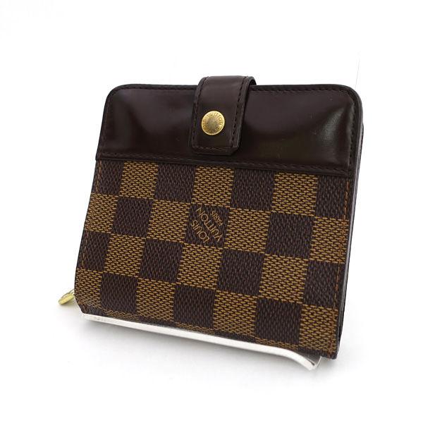 LOUIS VUITTON / ルイヴィトン ◆コンパクトジップ 二つ折り財布 ダミエ コンパクト N61668 【財布/ウォレット】【中古】