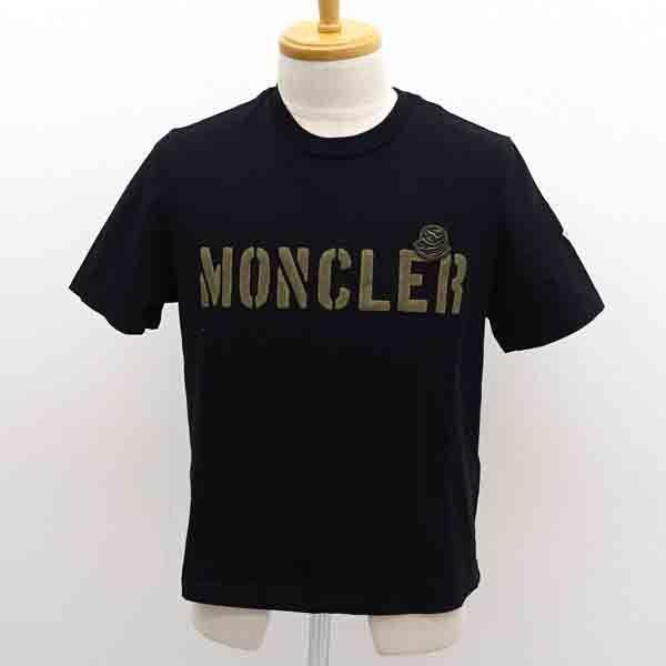 MONCLER / モンクレール ◆半袖Tシャツ/ロゴ/ブラック/サイズS/23SS I10918C00029 8390T メンズファッション 【中古】