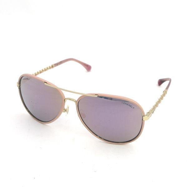 CHANEL / シャネル ◆ココマーク サングラス チェーン ピンク ミラーレンズ 4219-Q ブランド【サングラス/メガネ/眼鏡】【中古】